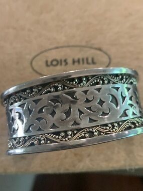 Lois Hill Silver 925Filigree Cuff Bracelet